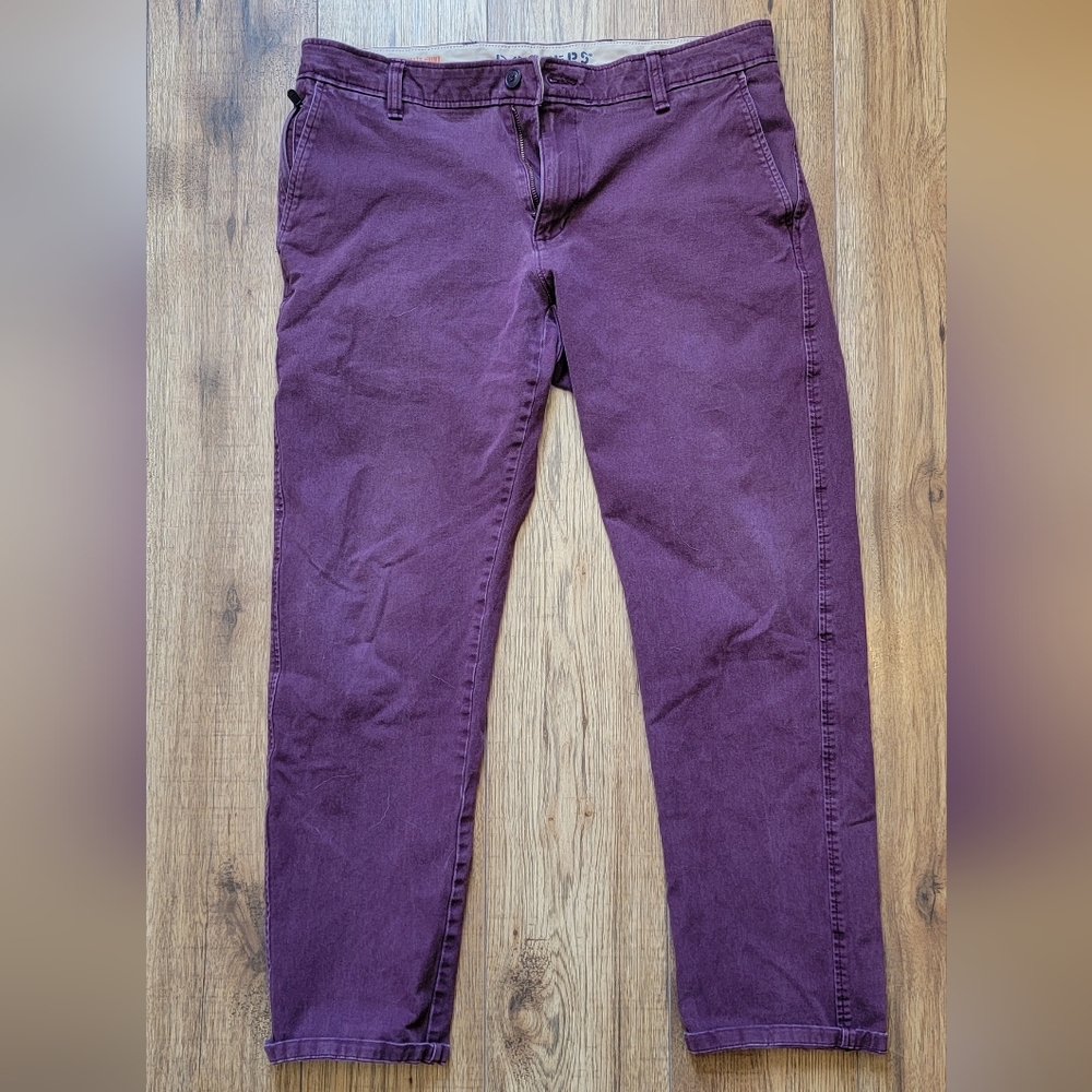 Dockers burgundy 360 smart flex chino men's pants 34x30